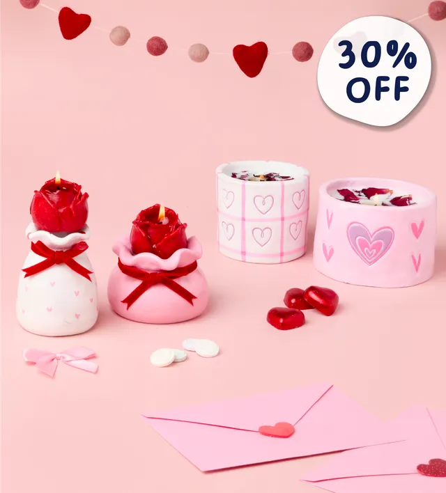 Pott'd Bundles Clay Candle Date Night kit ceramica coppia