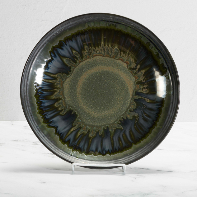 Mayco Stoneware Bisque Rimmed Dinner Plate piatto ceramica grezza