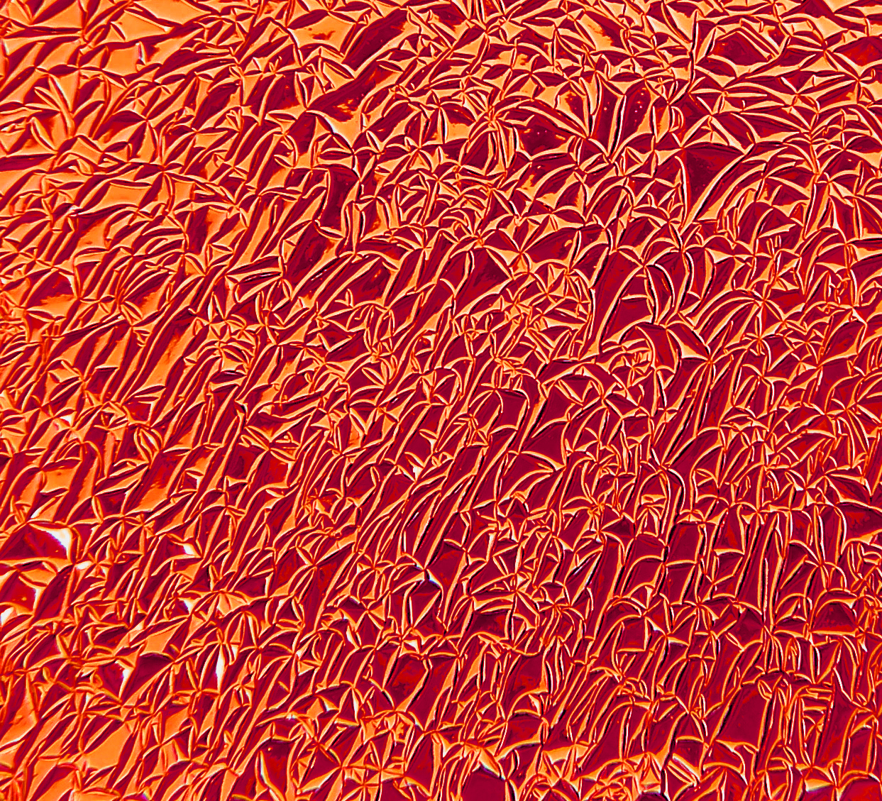 CBS Crinklized Cyan Dark Red vetro dicroico tondo ciano rosso