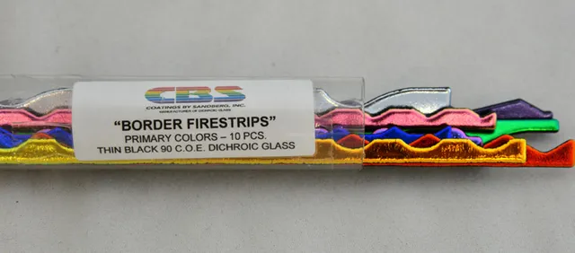 CBS Dichroic Firestrips strisce vetro fusione Border 10 pezzi