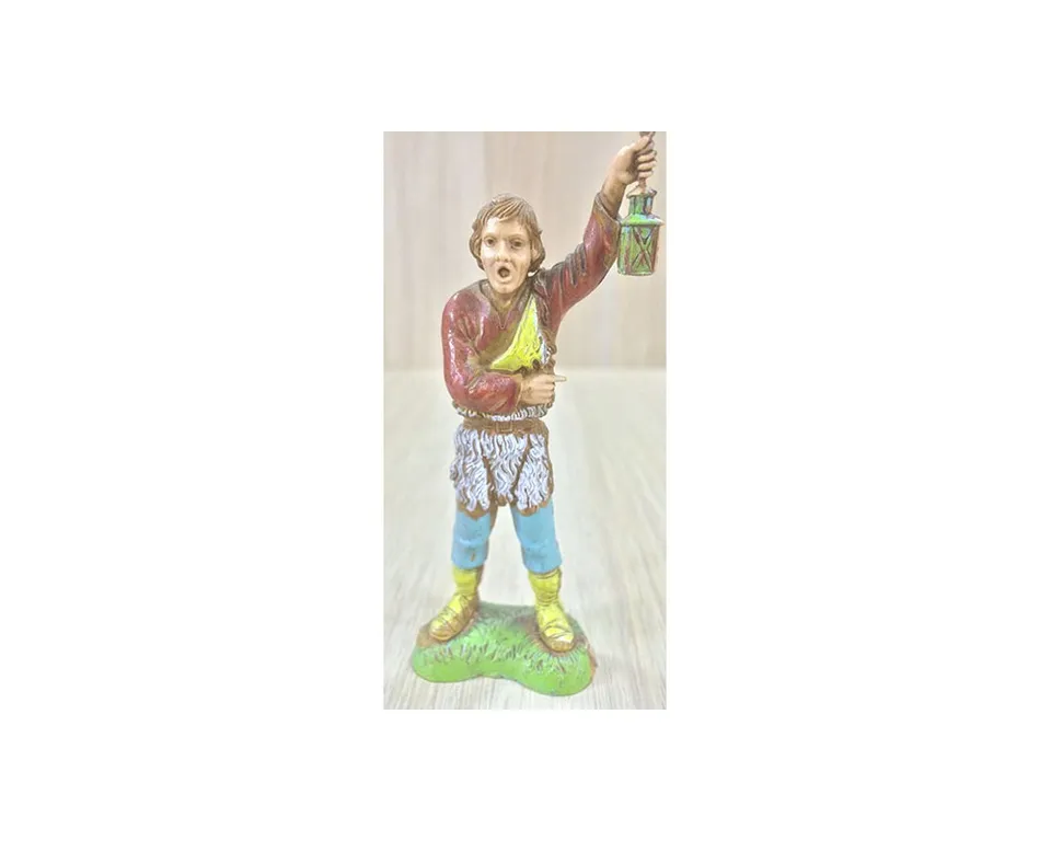 Landi 1015 pastore con lanterna 10 cm resina
