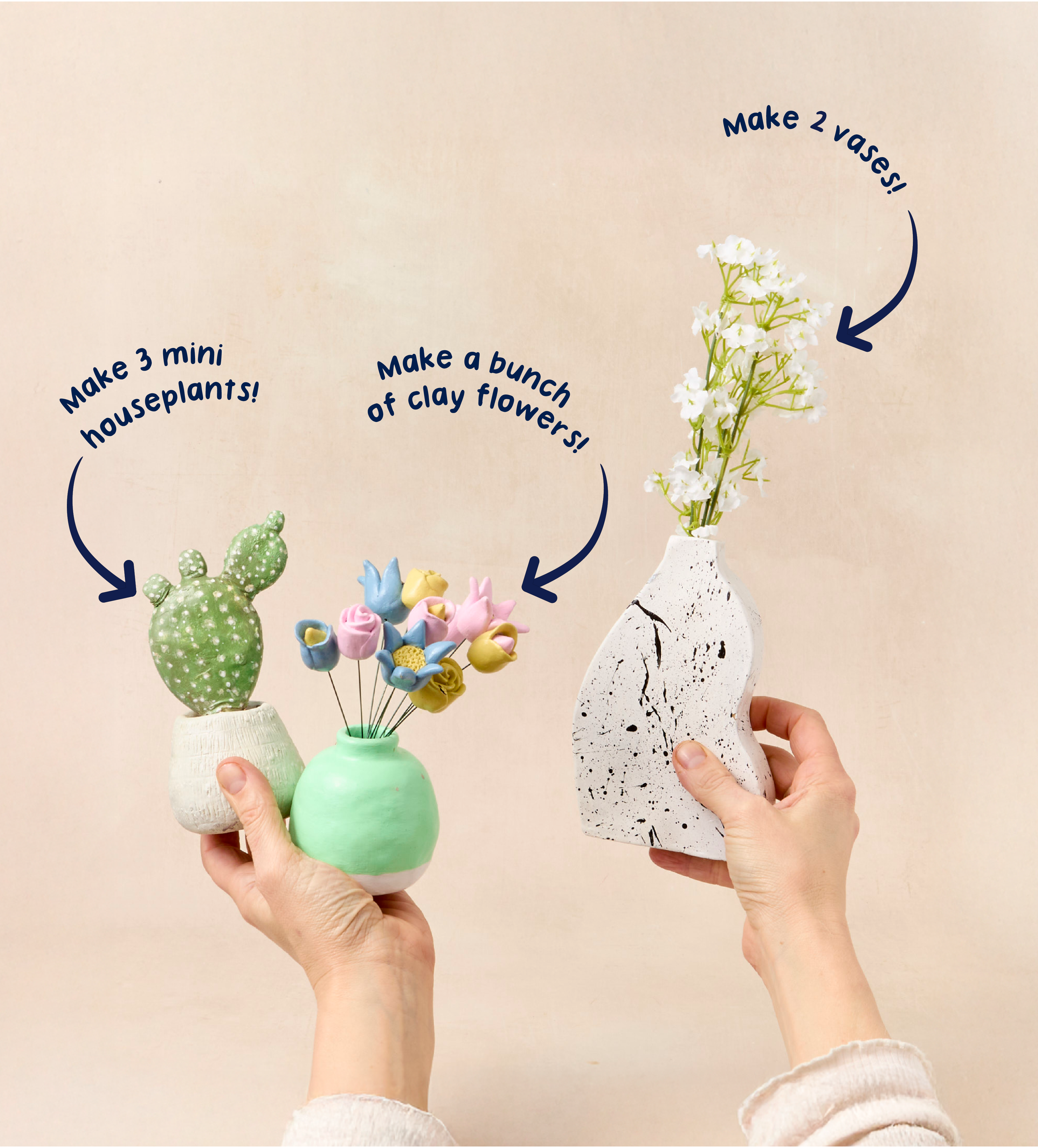 Pott'd Bundles Botanical Home Décor kit ceramica fiori e vasi