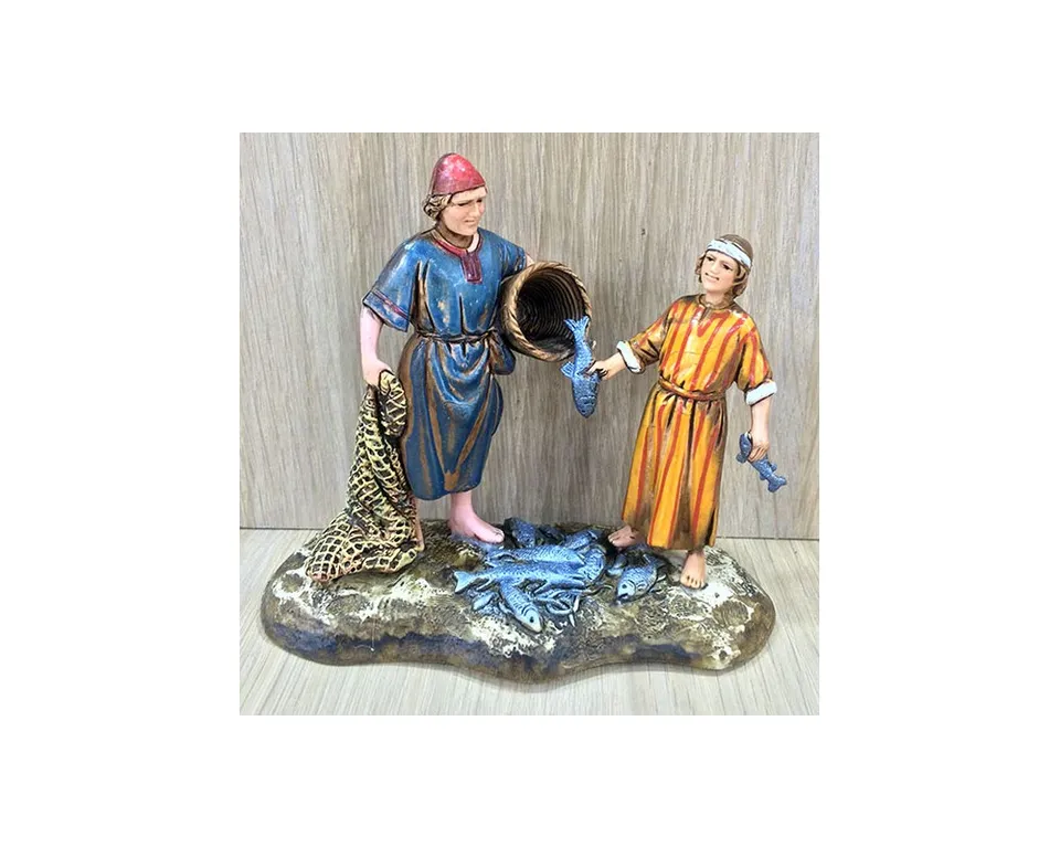 Ditta Montanini 1088-00 Gruppo pescatori statuine Landi