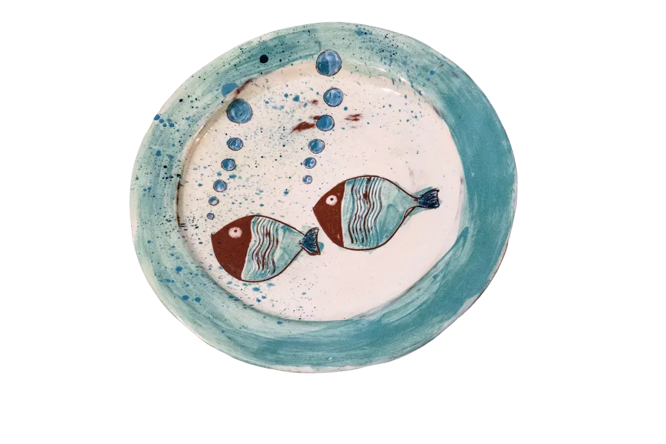 OrientéObjets Figuerolles Plat Poissons piatto medio pesci