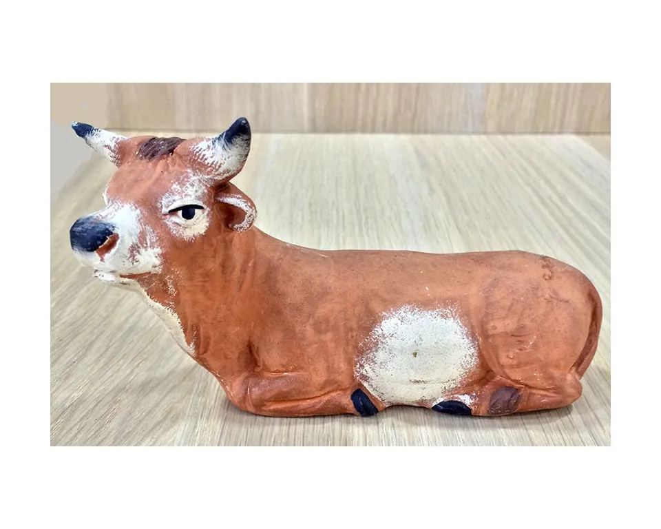 Ditta Montanini T1204 bue terracotta 12 cm presepe