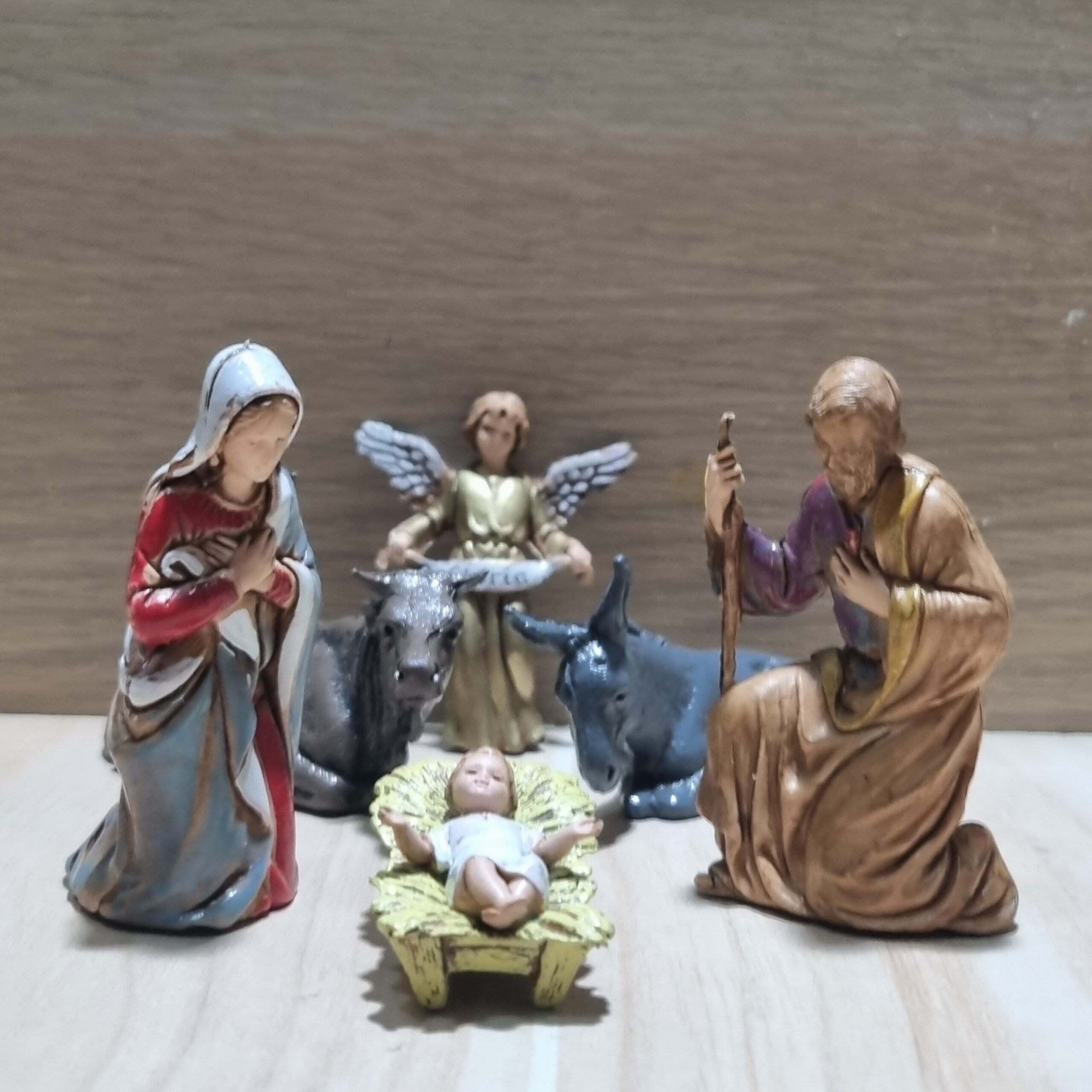 Pastori Landi Natività statuine presepe 8 cm set 6 pezzi