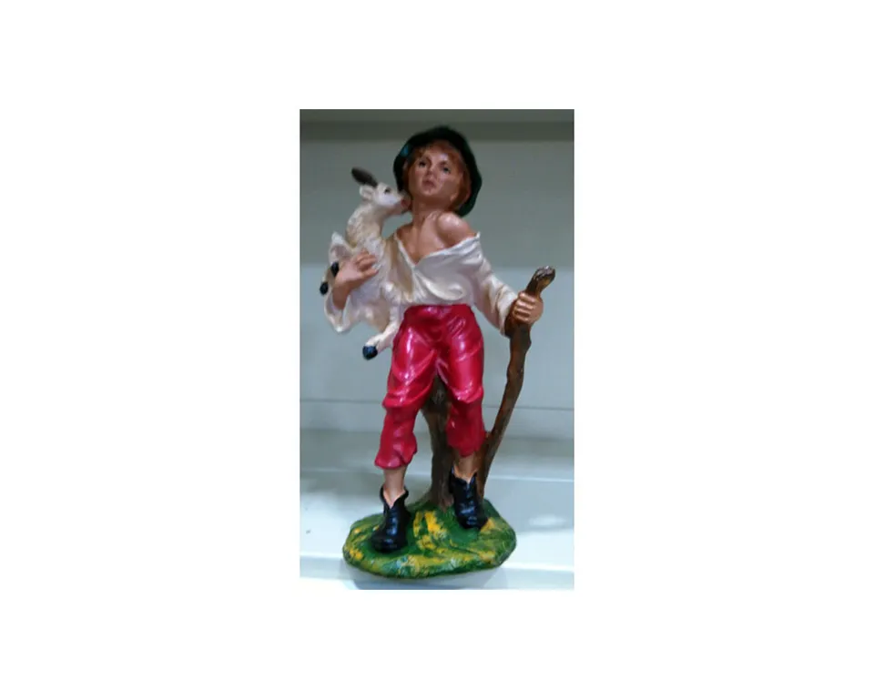 Montanini G433 pastore con capra 30 cm carta pesta presepe