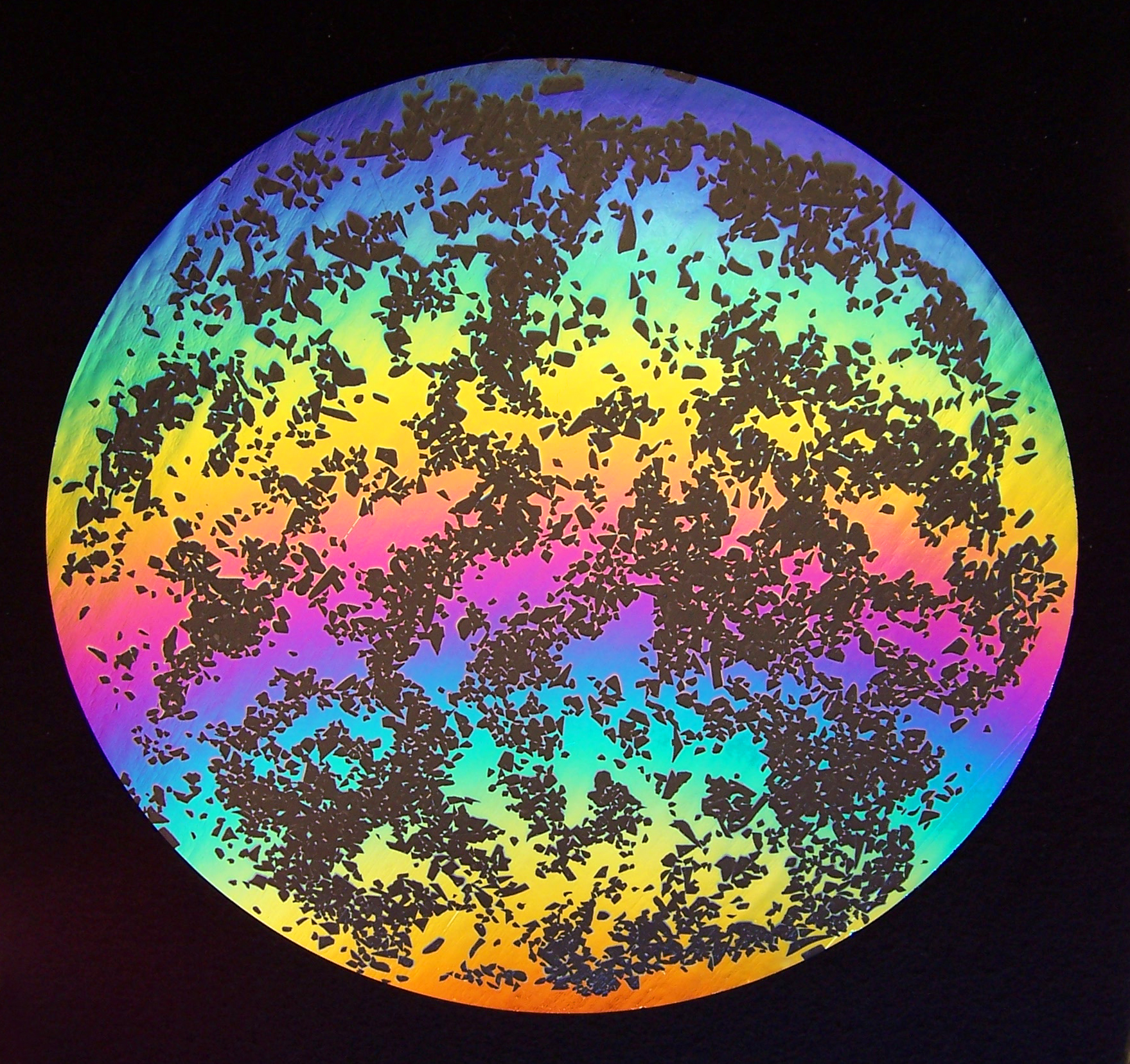 CBS Splatter Rainbow 2 vetro dicroico sottile nero trasparente