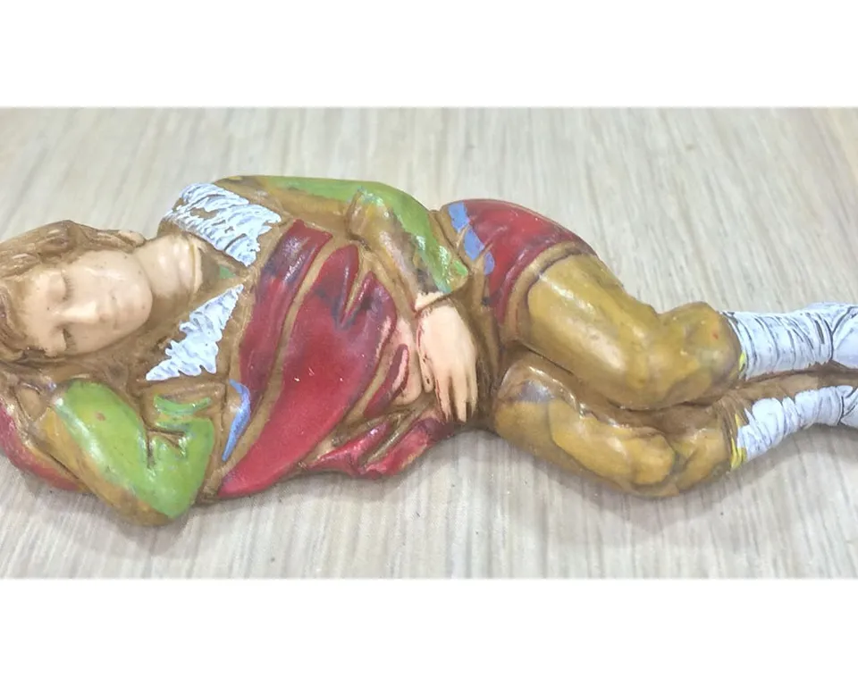 Pastori Landi 8023 Dormiente statuina presepe 8 cm