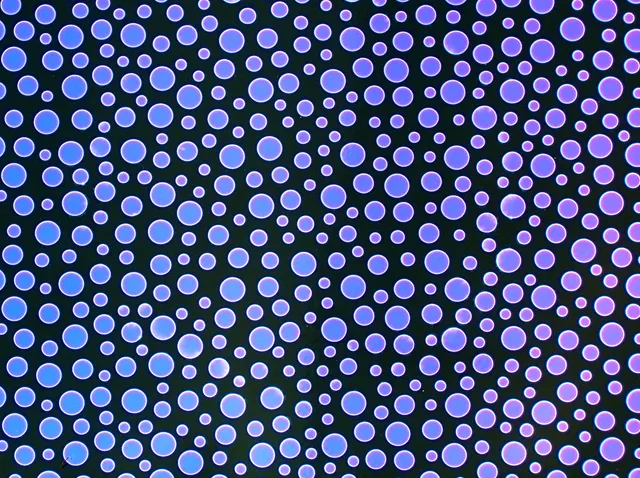 Cbs Borderline Bubbles vetro dicroico verde magenta blu
