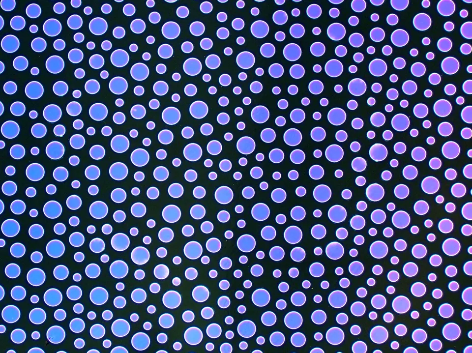 Cbs Borderline Bubbles vetro dicroico verde magenta blu