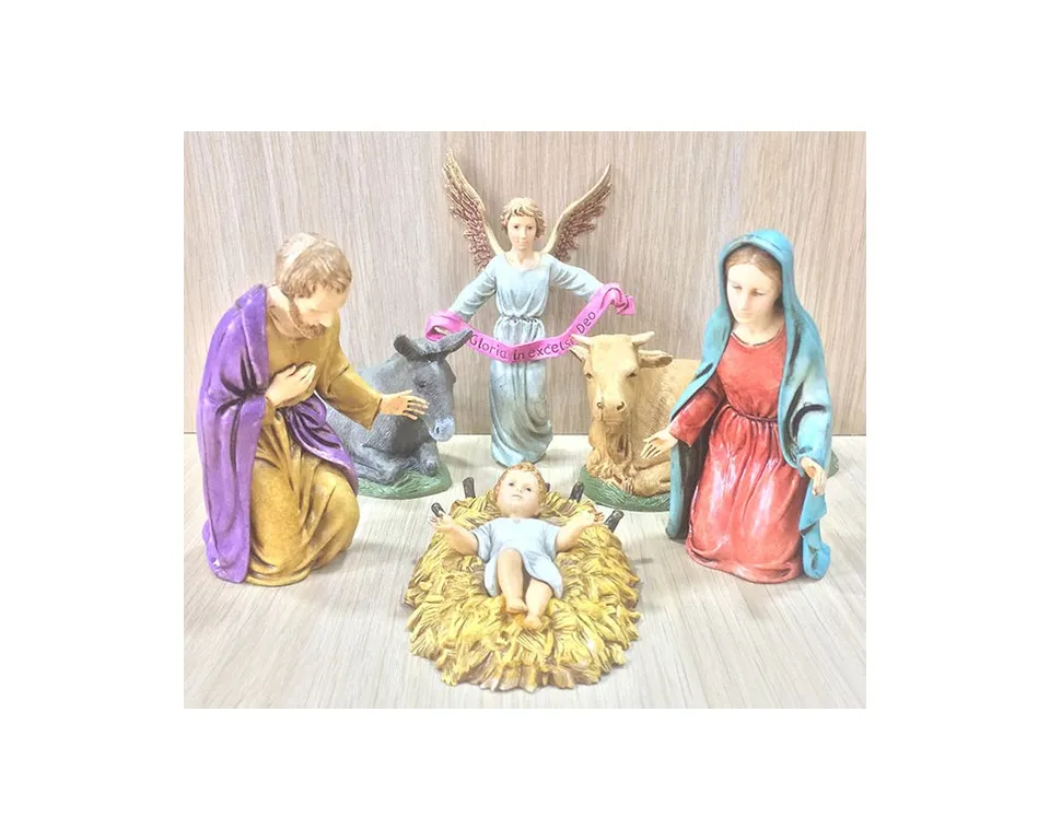 Pastori Landi 1258 Natività statuine presepe 12 cm 6 pezzi resina