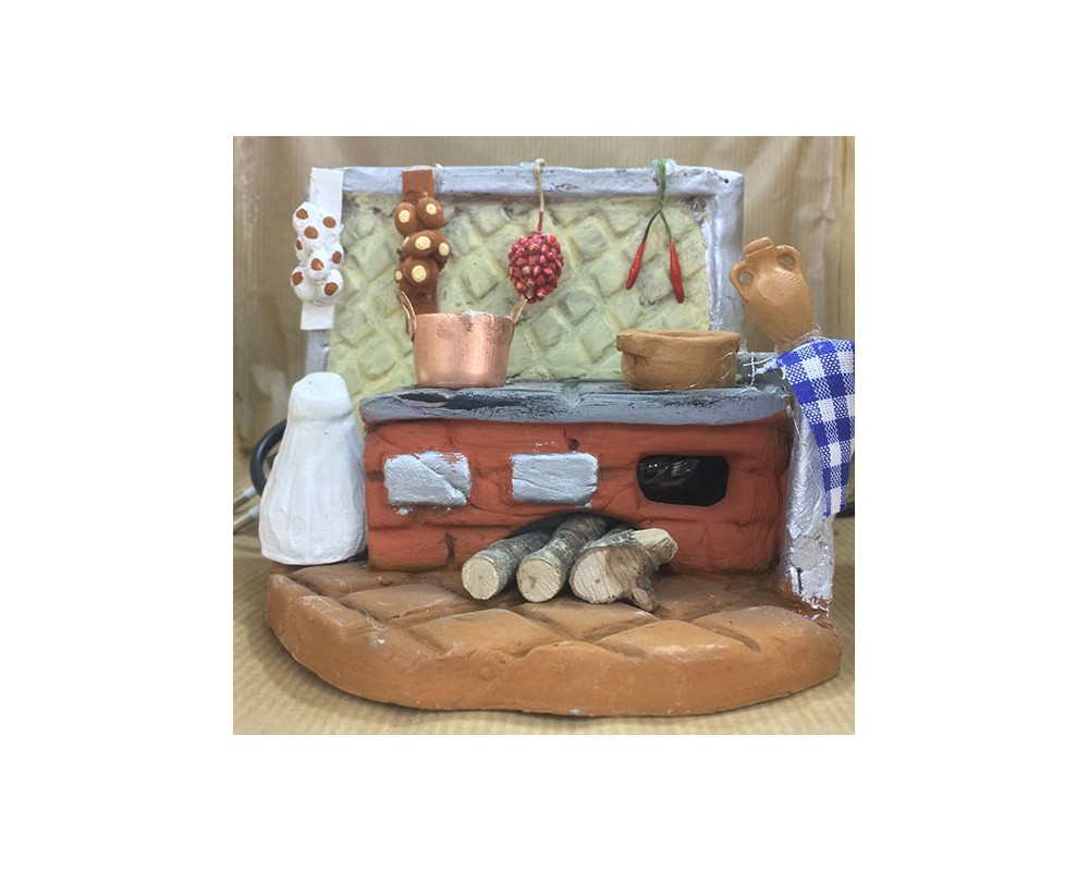 Montanini LC7 forno terracotta con luce 10 cm