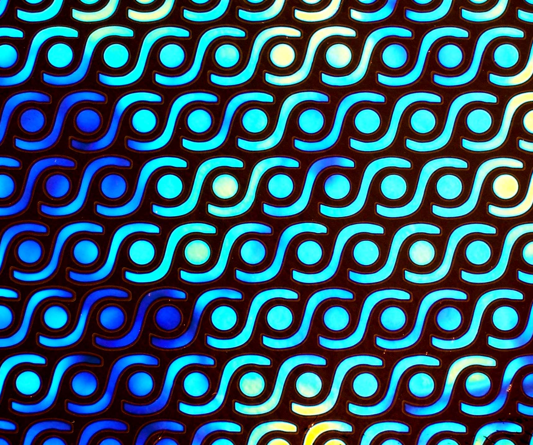 Cbs Borderline Rings Cyan Copper vetro fusione quarto foglio