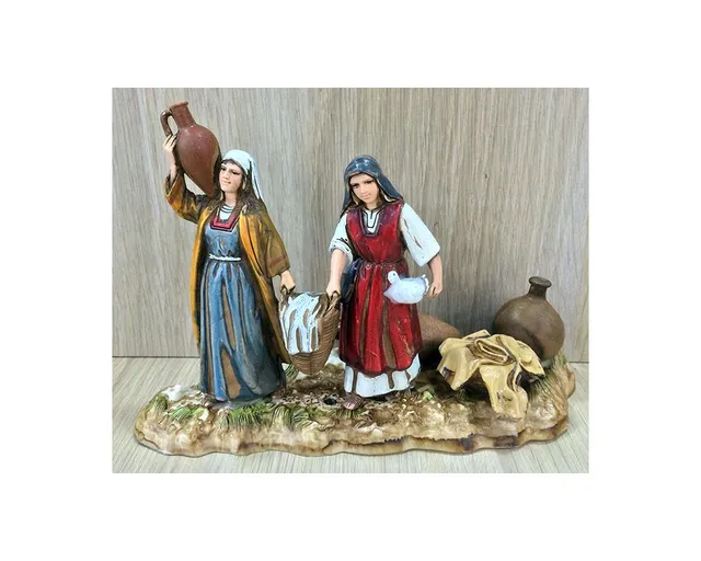 Ditta Montanini Gruppi Landi 1094-00 gruppo presepe 2 donne anfora