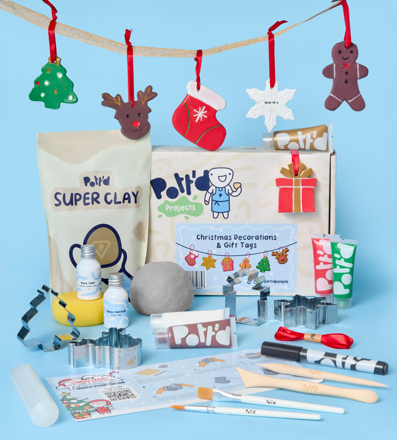 Pott'd Home Pottery Kits Christmas set decorazioni natalizie