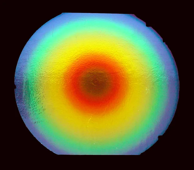 Cbs Target Rainbow vetro dicroico cyan dark red tondo 48 cm