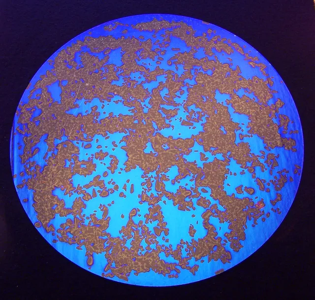 Cbs Shop by Pattern Splatter vetro dicroico Yellow Blue
