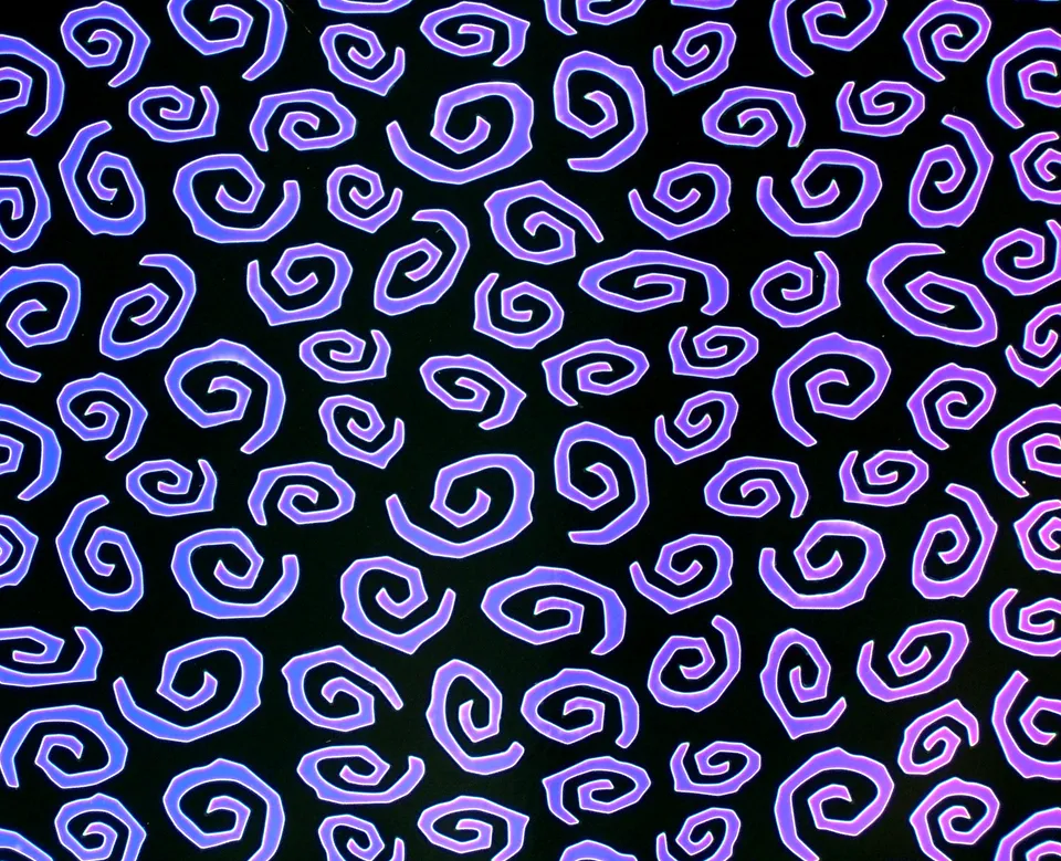 Cbs Borderline vetro dicroico spirals verde magenta blu