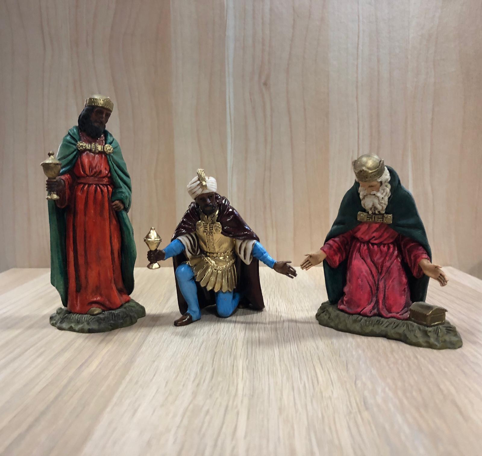 Pastori Landi GM6 Tris Re Magi statuine presepe 11 cm