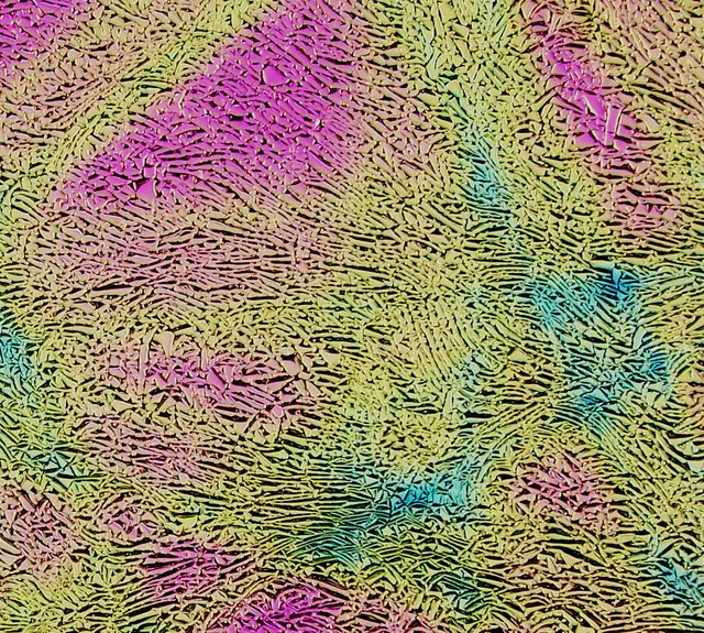 CBS Crinklized vetro dicroico Pixie Stix Green Pink tondo 19"