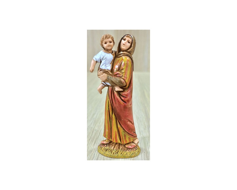 Pastori Landi 6525 donna con bimbo in braccio presepe