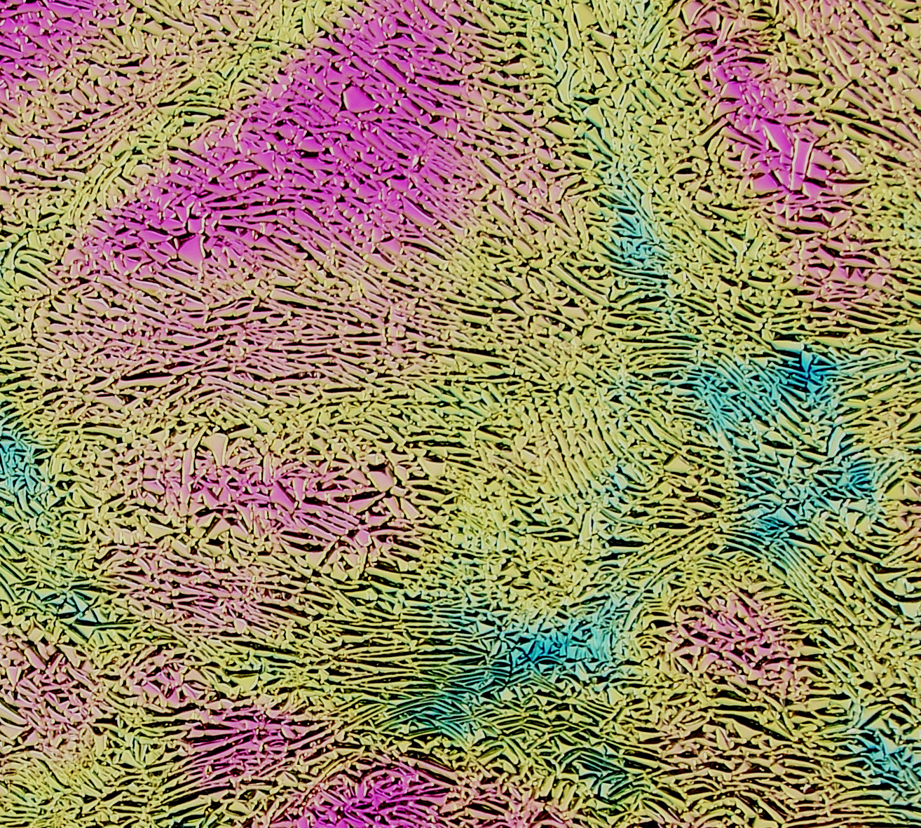 CBS Crinklized vetro dicroico Pixie Stix Green Pink tondo 19"