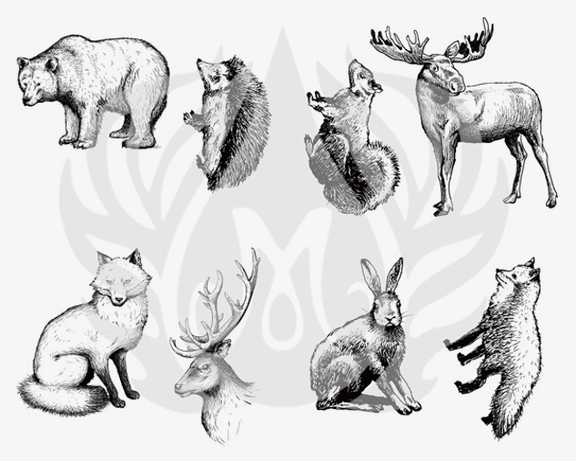 Mayco Silkscreens Woodland Animals maschera ceramica