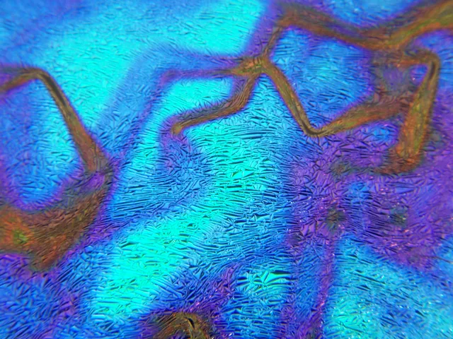 Cbs Crinklized Fusion Magenta Green vetro dicroico tondo