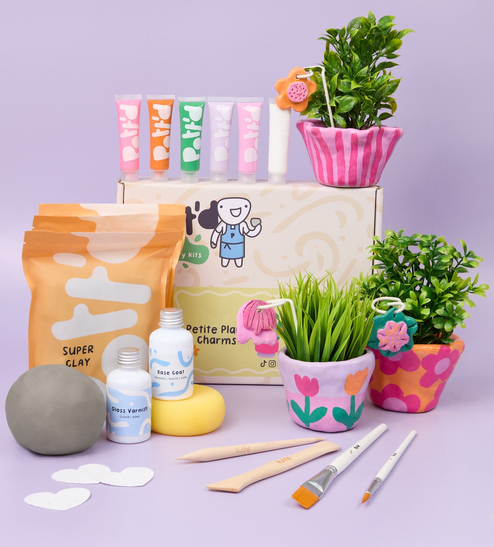 Pott'd Projects Petite Plant Charms kit piante mini giardino