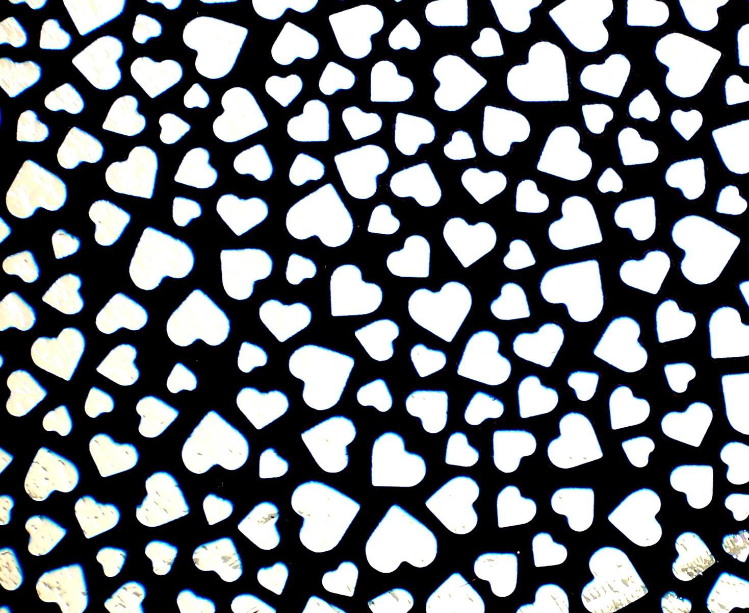 Cbs Borderline Hearts vetro dicroico rosso argento sheet