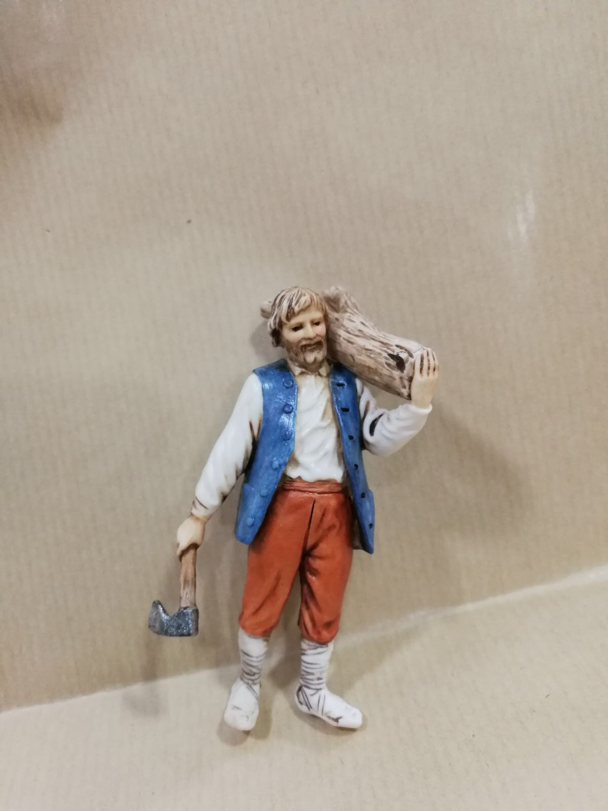 Pastori Landi Boscaiolo 10 cm Statuina Presepe in Resina