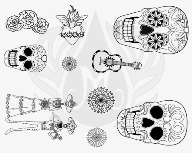 Mayco Silkscreens Day of the Dead stencil serigrafia teschio