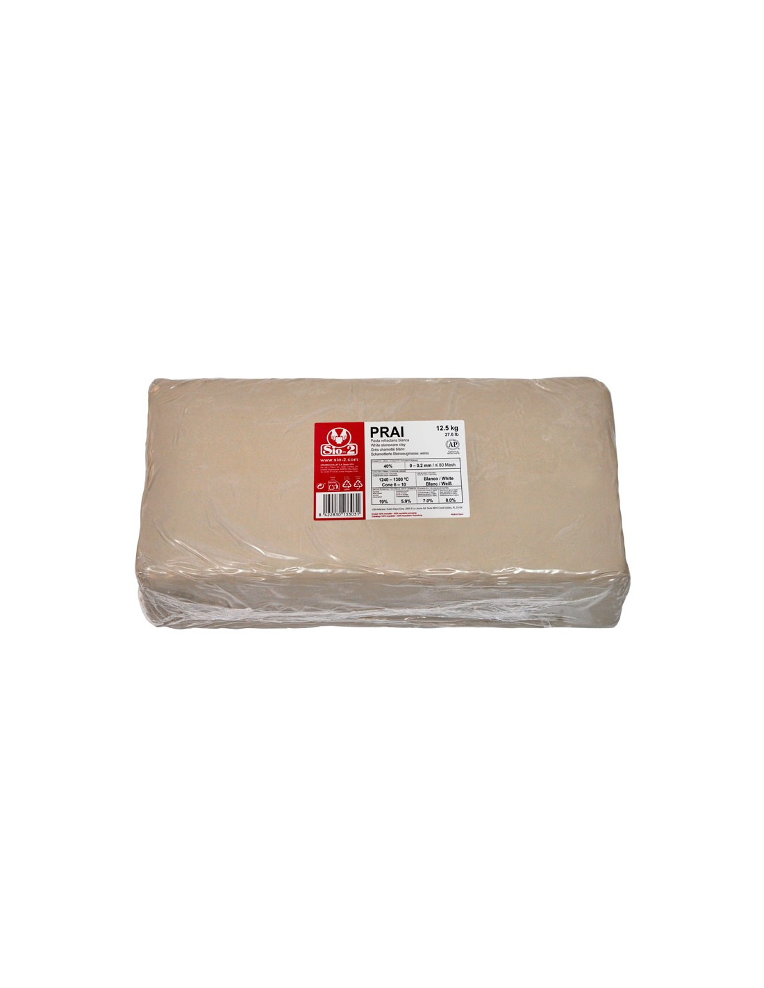 Sio-2 Prai argilla refrattaria bianca grès chamotte