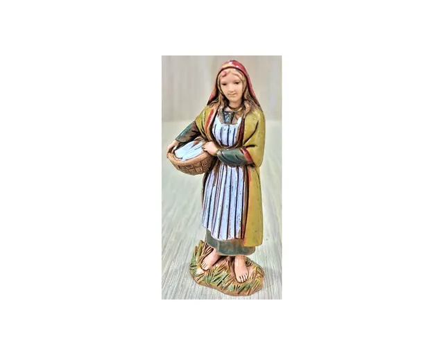 Montanini Pastori Landi 6528 Donna cesto statuina presepe