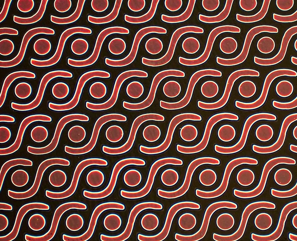 Cbs Dichroic Borderline Rings vetro dicroico Cyan Dark Red