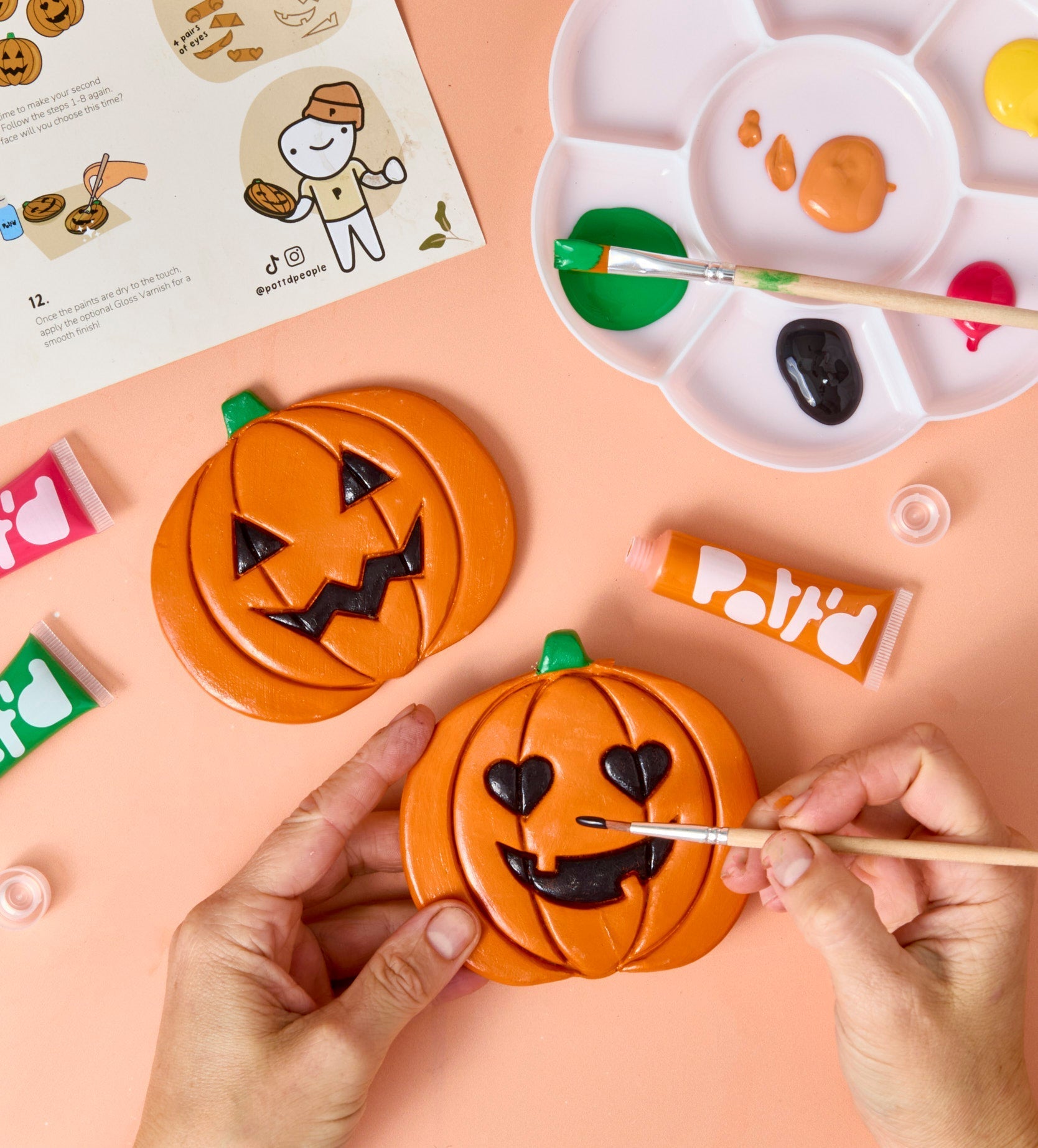 Pott'd Pott'd Projects Pumpkin kit argilla sottobicchieri