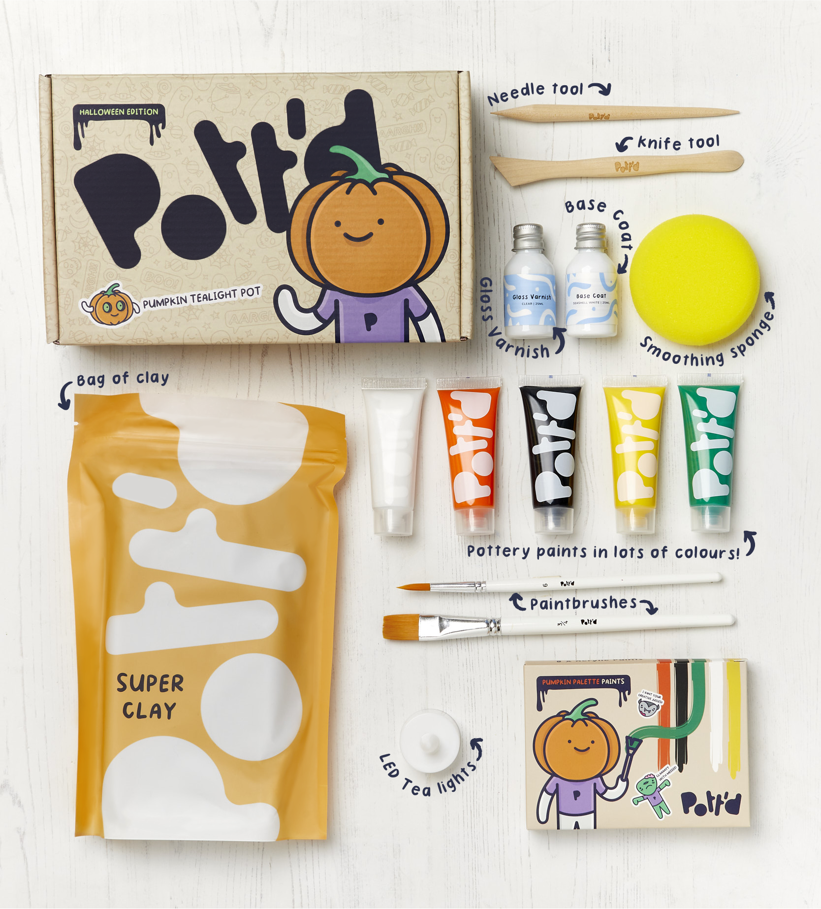 Pott'd Projects Pumpkin kit ceramica zucca portacandela