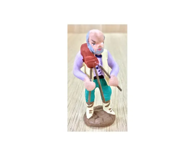 Ditta Montanini Pastori T4010 Zampognaro statuina 4cm terracotta