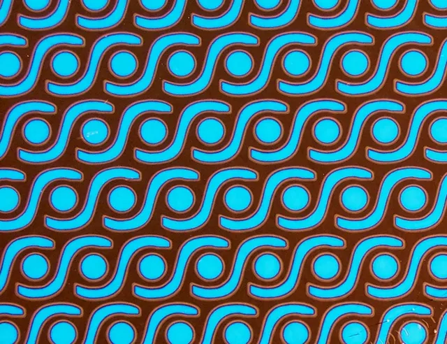 CBS Borderline Rings Pink Teal vetro dicroico quarter sheet