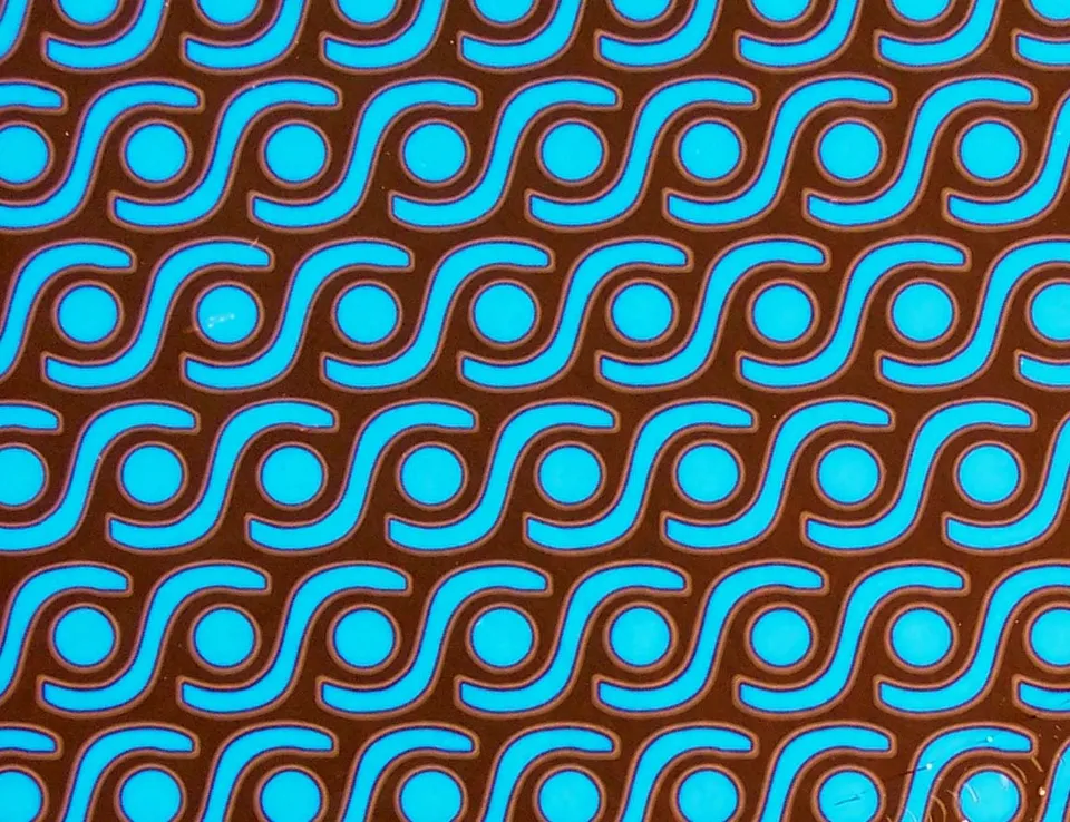 CBS Borderline Rings Pink Teal vetro dicroico quarter sheet