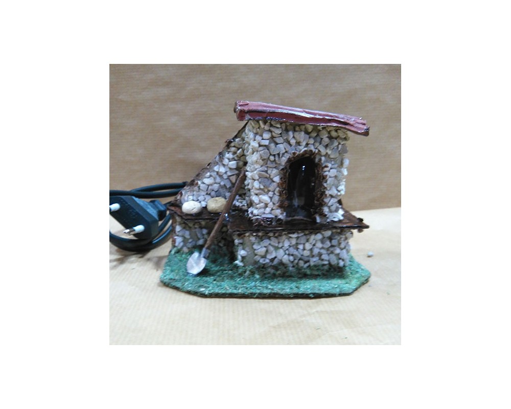 Forni in sughero con luce 20P forno presepe 8,5 cm