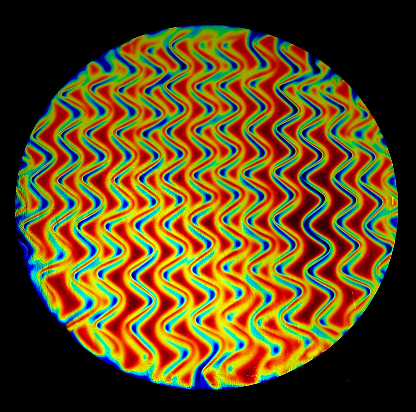 CBS Twizzle Cyan Dark Red vetro dicroico zig zag