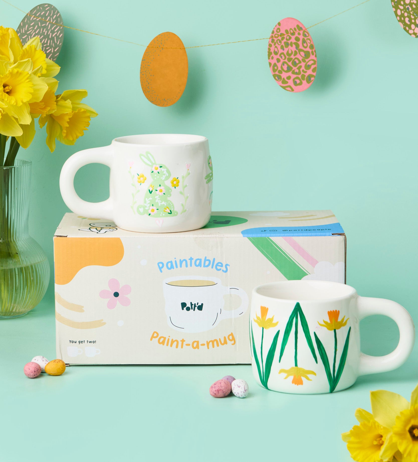 Pott'd Painting Kits Sirote Printemps tazza da dipingere Pasqua