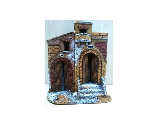 Montanini Casette M6 casa sughero 27 cm casetta presepe