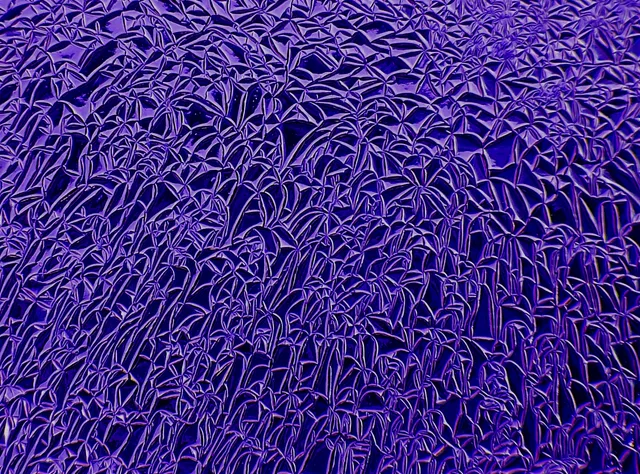 Cbs Crinklized Yellow/Violet vetro fusione tondo 48 cm