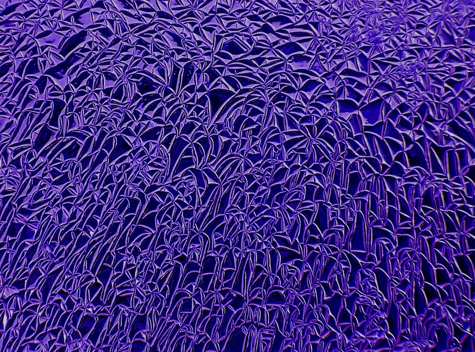 Cbs Crinklized Yellow/Violet vetro fusione tondo 48 cm