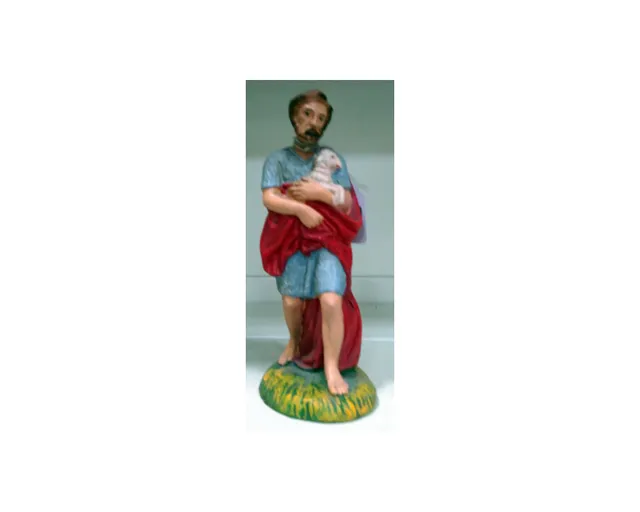 Montanini G359 pastore presepe carta pesta 20 cm con pecora