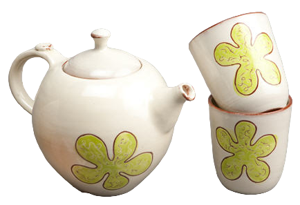 OrientéObjets Fleur Servizio da tè ceramica fiore