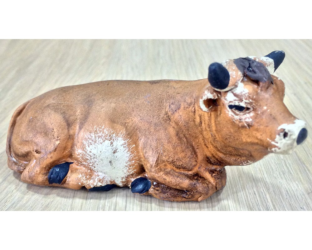 Montanini Pastori in terracotta T1004 bue presepe 10 cm
